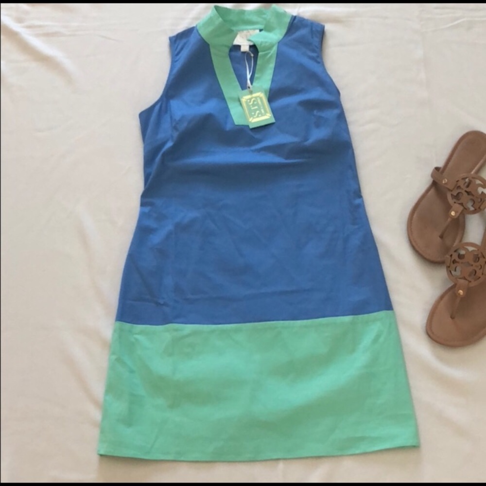 Sail to sable colorblock tunic dress XS new
